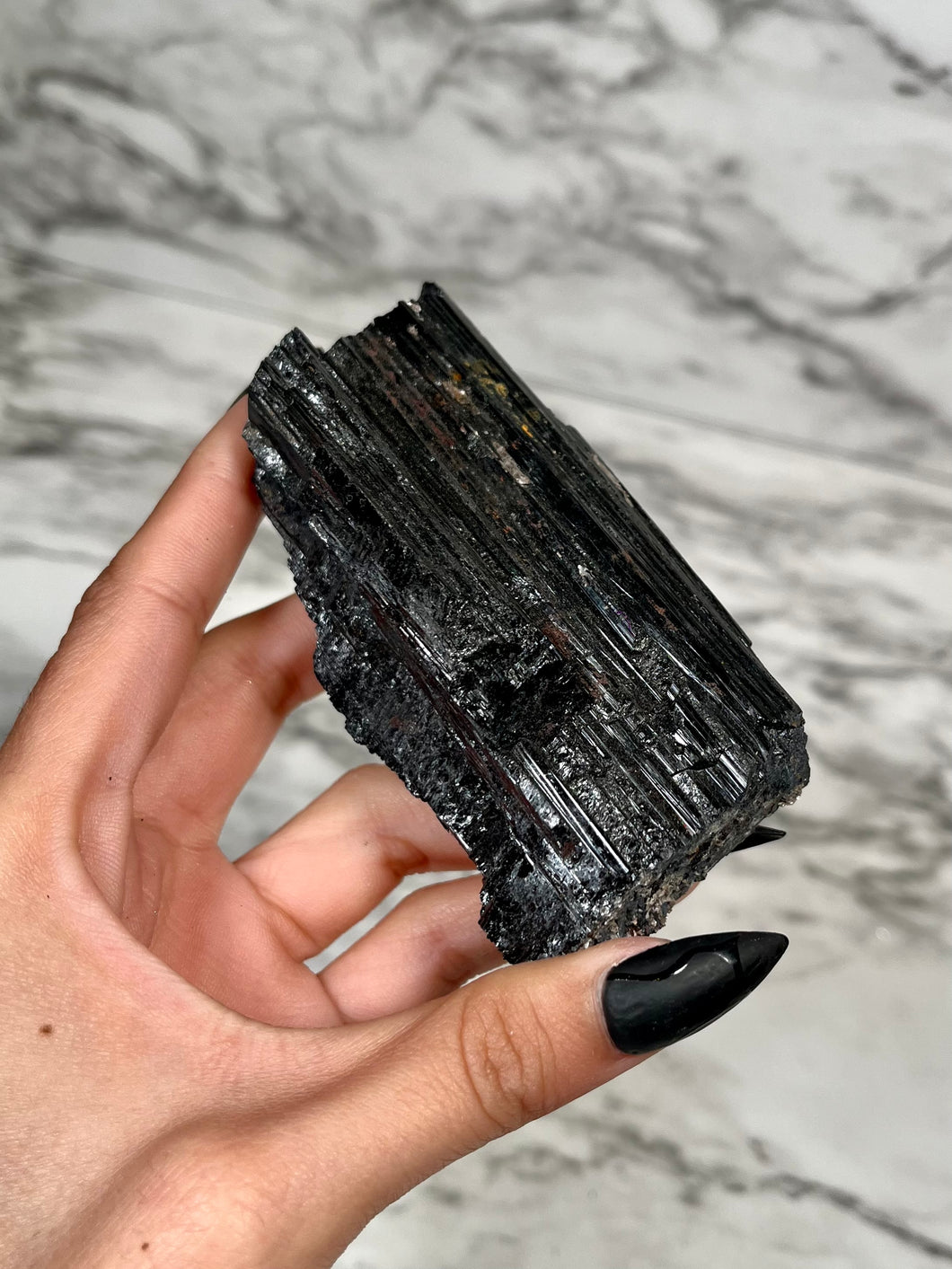 6.7oz RAW BLACK TOURMALINE