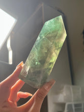 Load image into Gallery viewer, GREEN / PURPLE FLUORITE TOWER
