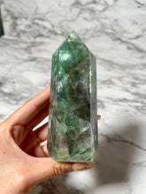 Load image into Gallery viewer, GREEN / PURPLE FLUORITE TOWER
