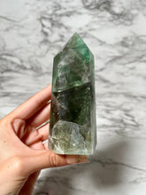 Load image into Gallery viewer, GREEN / PURPLE FLUORITE TOWER
