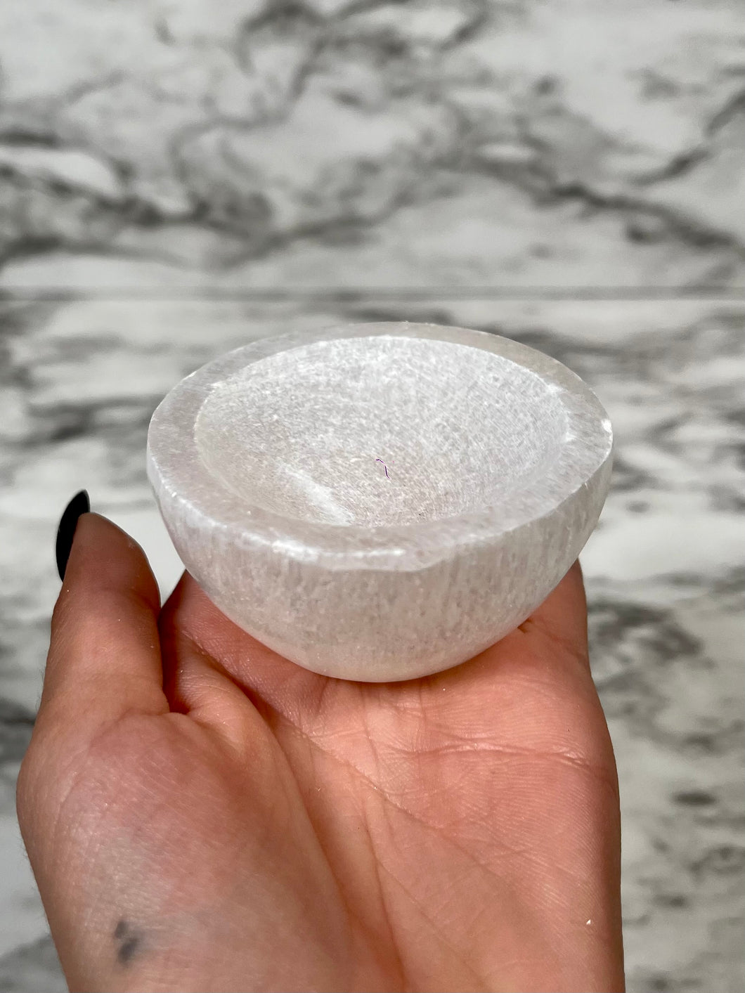 2-2.5” SATIN SPAR SELENITE ROUND DISH / BOWL