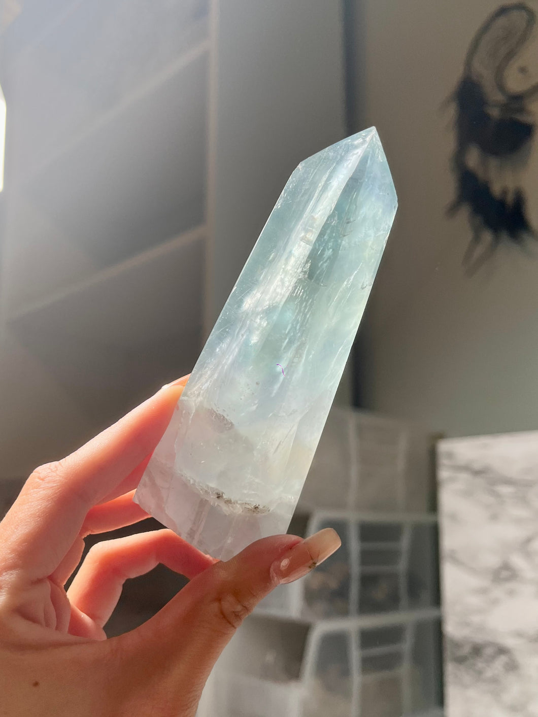 LIGHT BLUE FLUORITE TOWER