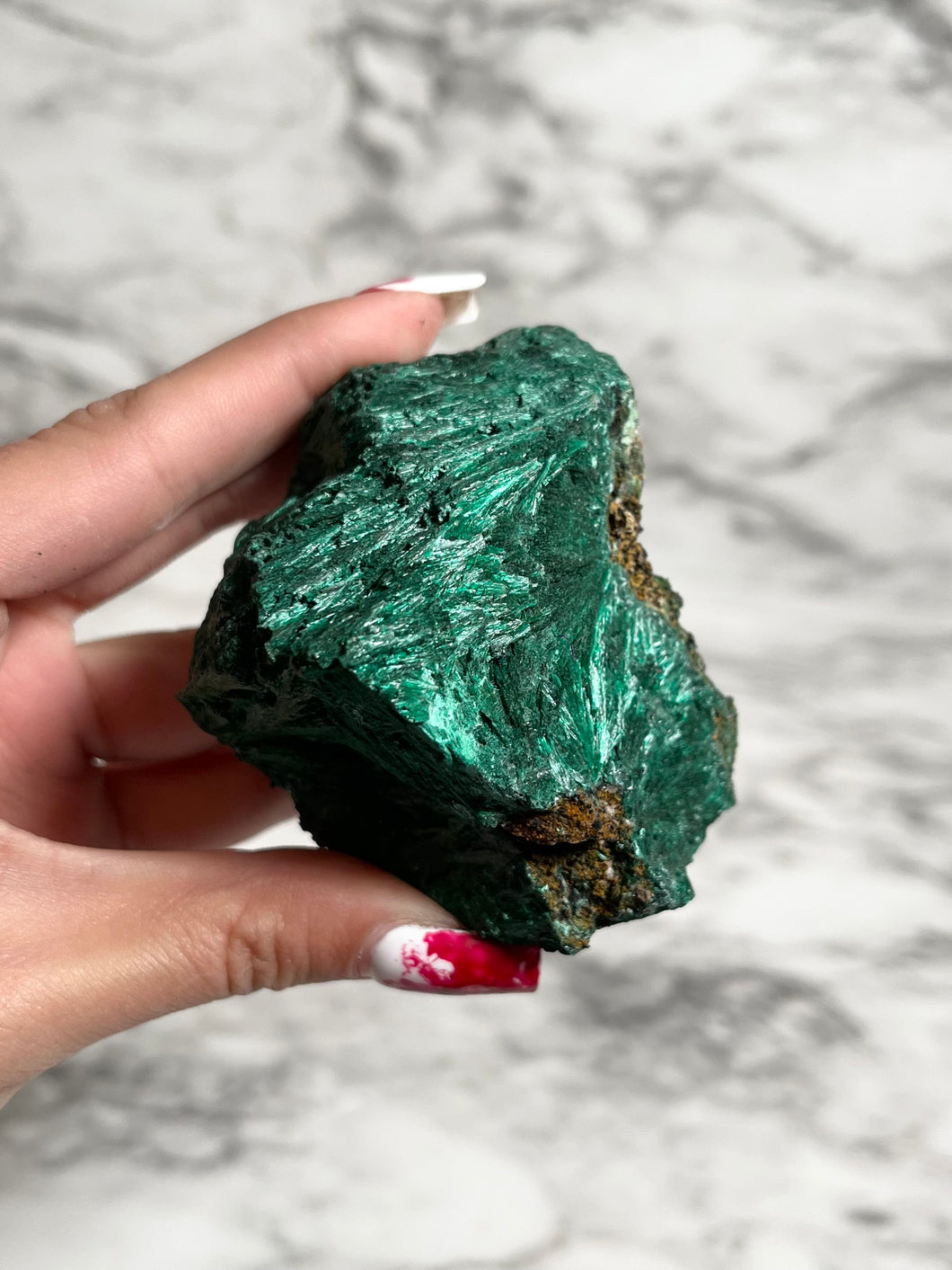 8.5oz FIBROUS MALACHITE SPECIMEN