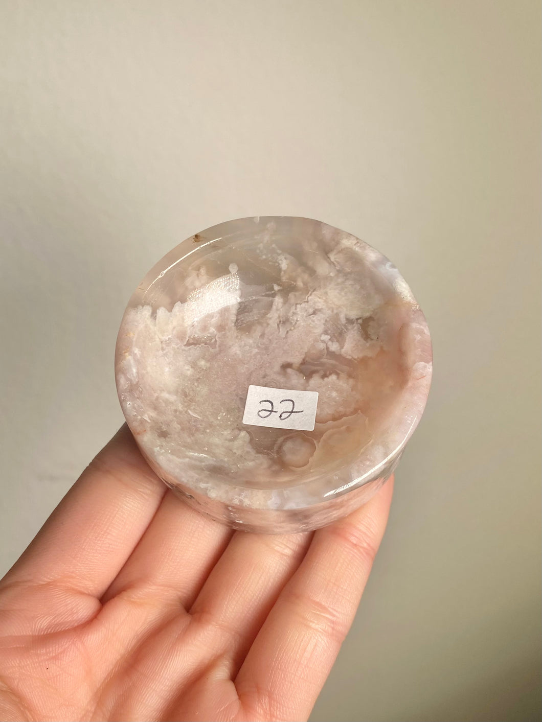 4.3oz FLOWER AGATE DISH / BOWL